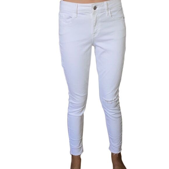 Old Navy GUC Midrise Super Skinny Rockstar Jeans Bright White Coastal Cowgirl De - Picture 1 of 5
